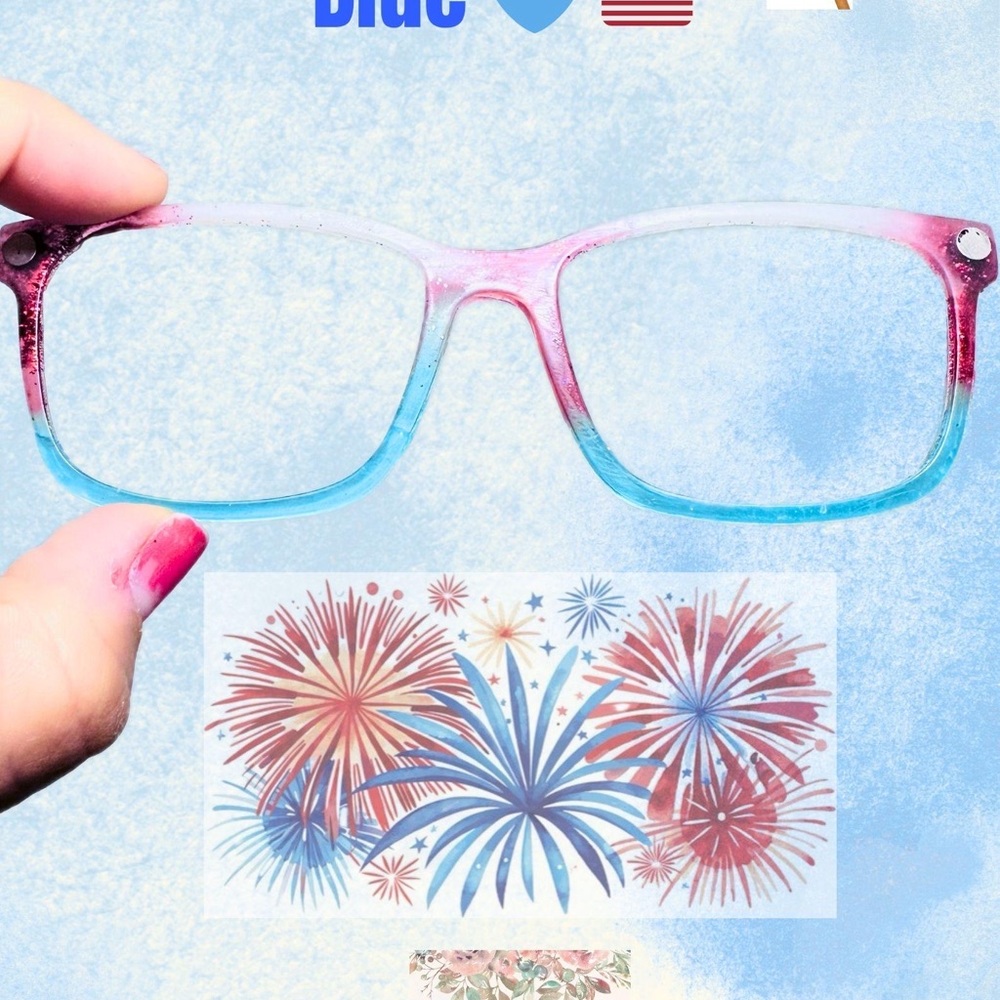 Colorful Party Glasses Toppers